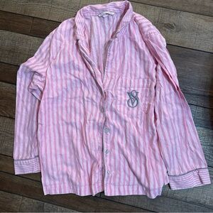 Victoria's Secret Pink and White Striped Shirt